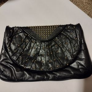 Leather Park Avenue Clutch